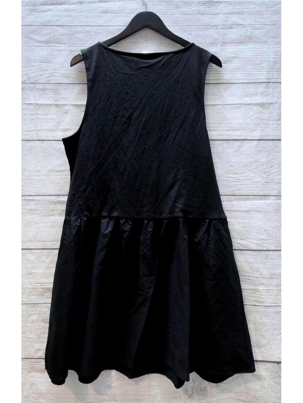 A New Day Black Drop Waist Knee Length Dress Women Size XXL - Picture 2 of 2